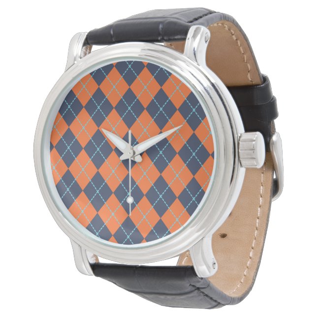 Oranje Argyle Watch Horloge (Gekanteld)