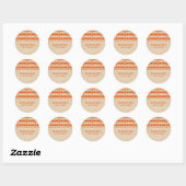 Oranje art Deco Border Wedding Stickers (Vel)
