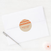 Oranje art Deco Border Wedding Stickers (Envelop)