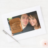 Oranje Art Deco-Lijst Opslaan van de Stickers Datu (Envelop)