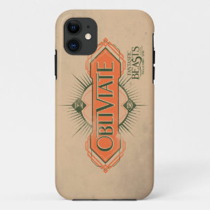 Oranje Art Deco Obliviate Spell Grafisch iPhone 11 Hoesje