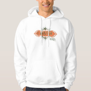 Oranje Art Deco Obliviate Spell Grafisch Hoodie