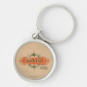Oranje Art Deco Obliviate Spell Grafisch Sleutelhanger