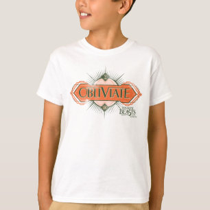 Oranje Art Deco Obliviate Spell Grafisch T-shirt