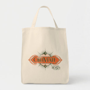 Oranje Art Deco Obliviate Spell Grafisch Tote Bag