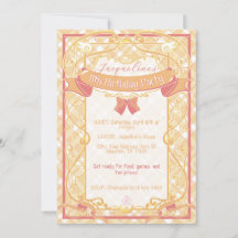 Oranje Art Nouveau Prinses Verjaardag