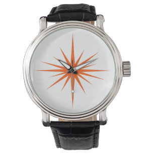 Oranje atoomstartbreuk midden eeuw modern horloge