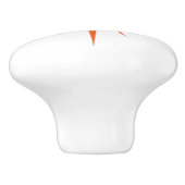 Oranje atoomstartstijl middeneeuwen keramische knop (Zijkant)
