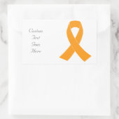 Oranje Awareness Lint - Leukemie, MS Rechthoekige Sticker (Tas)