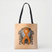 Oranje Awareness Ribbon met Wings Draagtas (Voorkant)