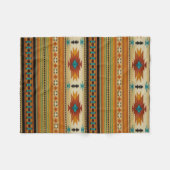 ORANJE Aztec-afdrukken Fleece Deken (Voorkant (Horizontaal))