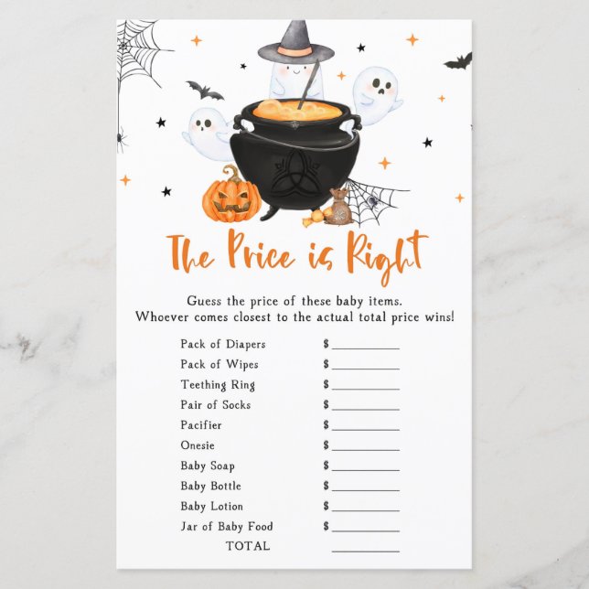 Oranje Baby is brouwen De prijs is het juiste spel (Voorkant)