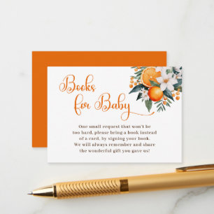 Oranje Baby shower Boek Aanvraag Behuizing Kaart