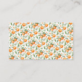 Oranje Baby shower Hoe groot is haar buikspel Informatiekaartje (Achterkant)