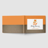 Oranje Baby shower voor Fox Burlap Gastenboek (Volledig)