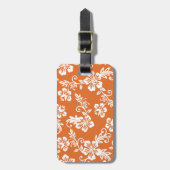 Oranje Bagagelabel Hawaiian Print (Voorkant verticaal)