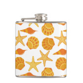 Oranje balkpatroon heupfles (Voorkant)