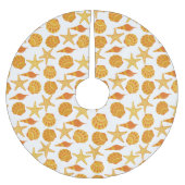 Oranje balkpatroon kerstboom rok (Voorkant)