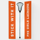 Oranje banner van Lacrosse Team (Verticaal)