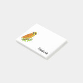 Oranje Barn Owl Monogrammen Naam 4 x 3 Post-it® Notes (Schuin)