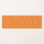 Oranje basis Mandala Yogamat (Voorkant (horizontaal))