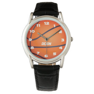 Oranje basketbal atletisch horloge