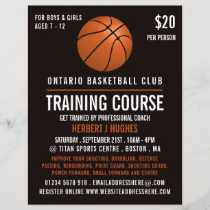 Oranje Basketball, Basketball training Flyer