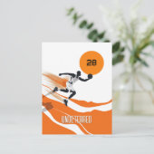 Oranje Basketball Briefkaart (Staand voorkant)