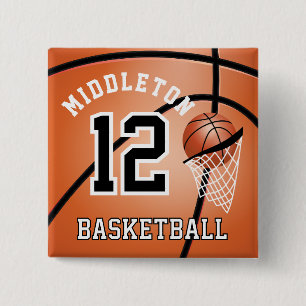Oranje Basketball 🏀 en Hoop   DIY Text Button