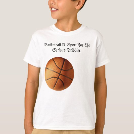 Oranje Basketball Serious Dribbler Logo, T-shirt (Voorkant)