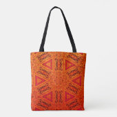 Oranje Batik Design Canvas tas (Achterkant)