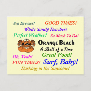 Oranje Beach Alabama Briefkaart