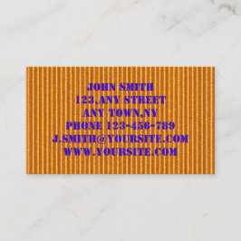 Oranje bedrijfskaarttemplate voor karton visitekaartje