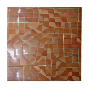 Oranje beige tegels keramiek tegeltje