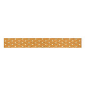 Oranje Beige Triple Spiral Arab Pattern Grosgrain Lint (Voorkant)