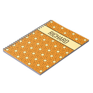 Oranje Beige Triskelion Egyptisch Patroon Notitieboek