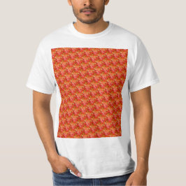 Oranje bellenpatroon t-shirt