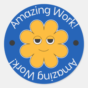 Oranje Beloning voor Uitstekend Werk van Studenten Ronde Sticker