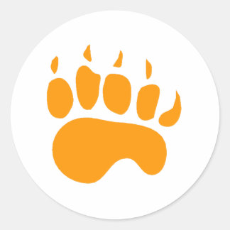 Oranje Beren poot Ronde Sticker