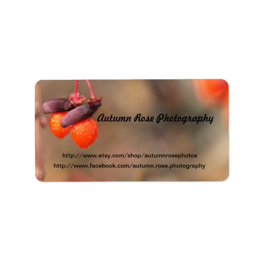 oranje bessen etiket (Voorkant)