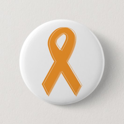 Oranje bewustmakingslint ronde button 5,7 cm (Voorkant)