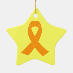 Oranje bewustzijn Koolstof - Leukemie, MS Keramisch Ornament