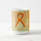 Oranje bewustzijn Ribbon Angel Art Mok (Center)