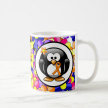 Oranje bewustzijn Ribbon Penguin