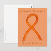 Oranje bewustzijn van culturele verscheidenheid Ku Briefkaart (Voorkant / Achterkant)