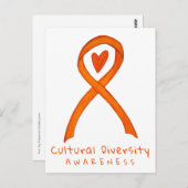 Oranje bewustzijn van culturele verscheidenheid Ku Briefkaart (Voorkant / Achterkant)