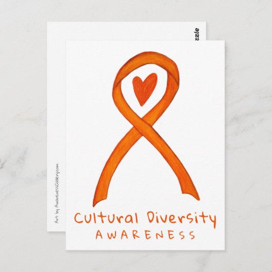 Oranje bewustzijn van culturele verscheidenheid Ku Briefkaart (Voorkant / Achterkant)