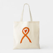 Oranje Bewustzijnslint Custom Art Canvas tas (Achterkant)