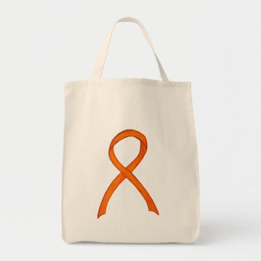 Oranje Bewustzijnslint Custom Art Canvas tas (Voorkant)