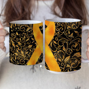 Oranje bewustzijnslint mok ontwerp